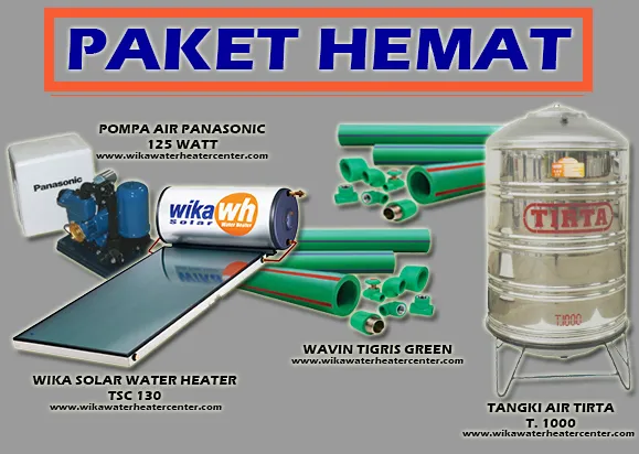 ARTICLE PROMO PAKET HEMAT PEMANAS AIR WIKA TENAGA SURYA MATAHARI paket hemat cover